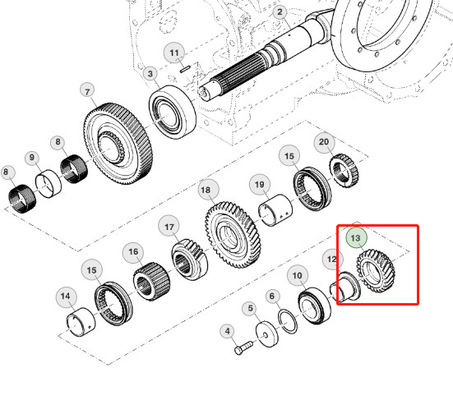 JD R218619 Helical Gear Tractor Parts Agriculture Machinery Good Quality